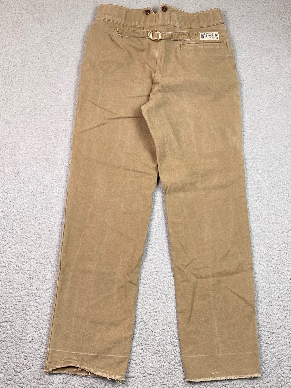 Classic Old West Styles Pants Men's Size 33 Buckle Back Tan Cotton Frontier ***